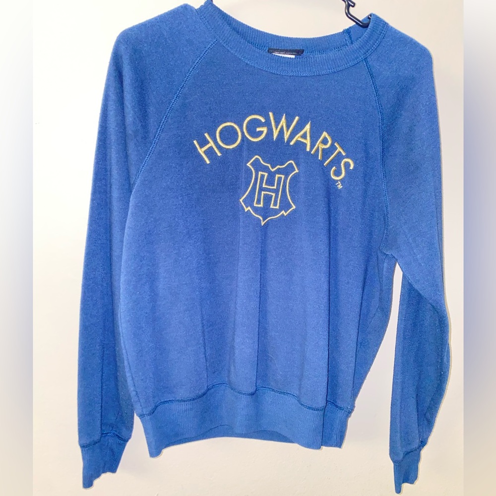Blue Hogwarts Sweater Women Harry Potter, S(2-4) used 3 times, in good condition